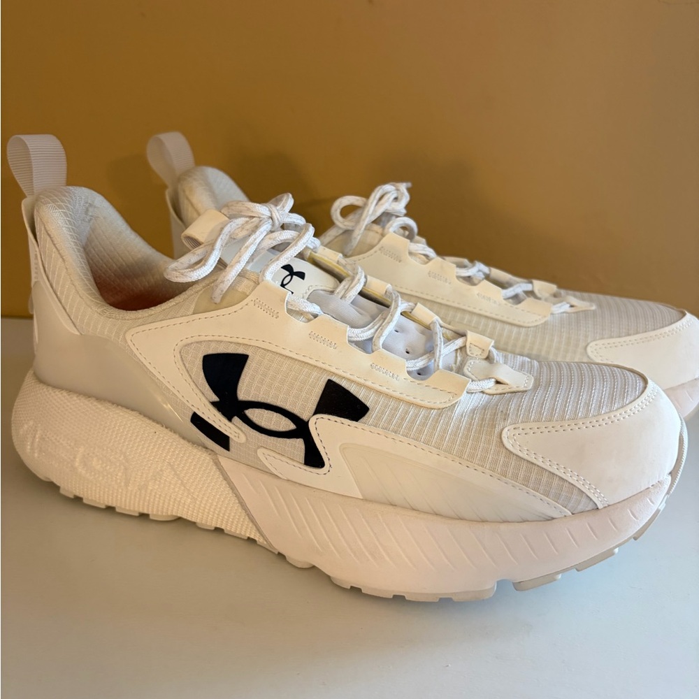 Under Armour White and Red Athletic Shoes